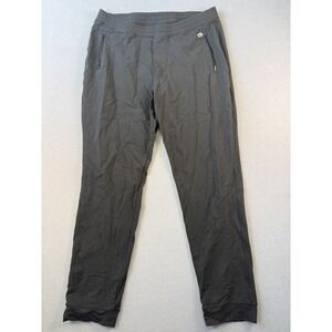 Roots Womens Black Slim Fit Zippered Pocket Jogger Sweatpants Size Large L 1134